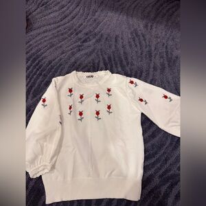 Girls floral sweater